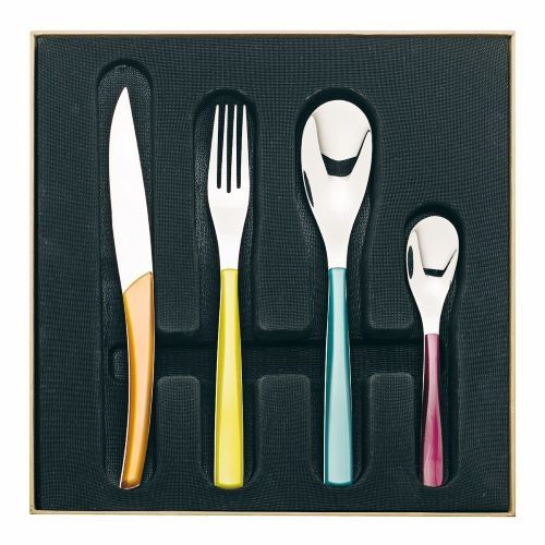 Набор столовых приборов 24 шт. в подарочной коробке, QUARTZ MULTICOLOR, DEGRENNE, арт.227447